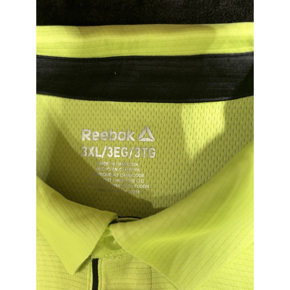 Reebok Neon Yellow Polo Shirt Size Mens 3XL - Picture 6 of 6